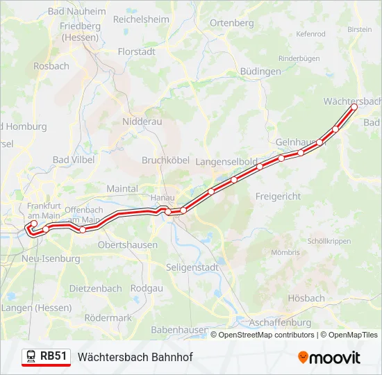 RB51 Train Line Map