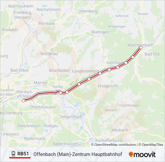 RB51 Train Line Map