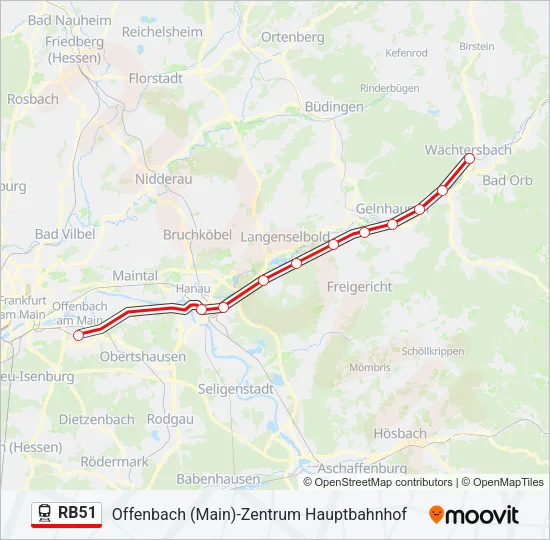 RB51 Train Line Map