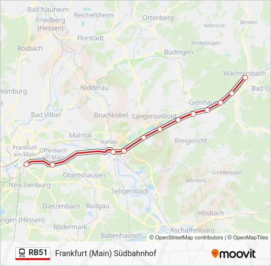 RB51 Train Line Map