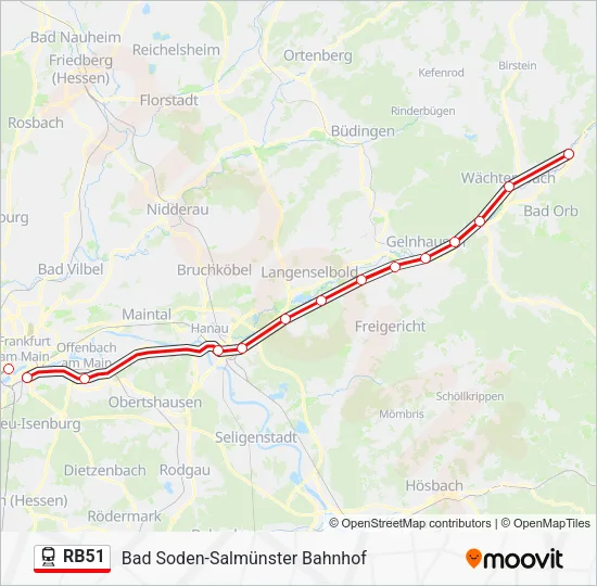 RB51 Train Line Map