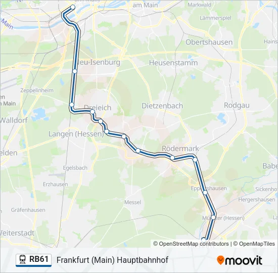RB61 Train Line Map