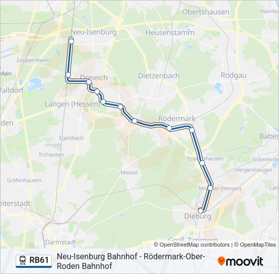 RB61 Train Line Map
