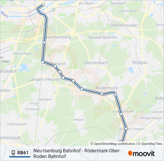RB61 Train Line Map