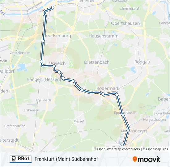 RB61 Train Line Map