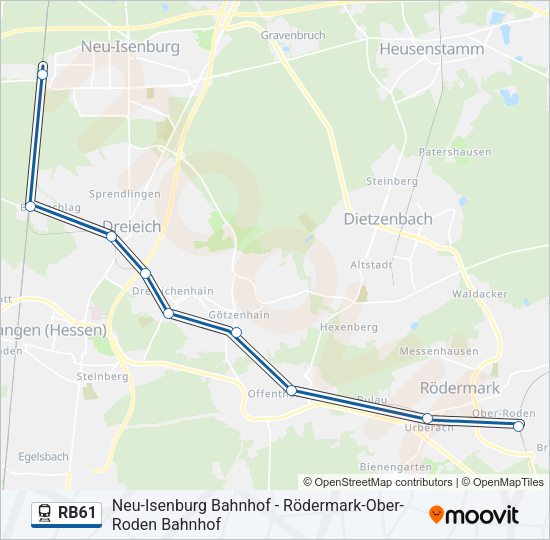 RB61 Train Line Map