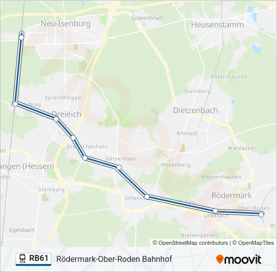RB61 Train Line Map