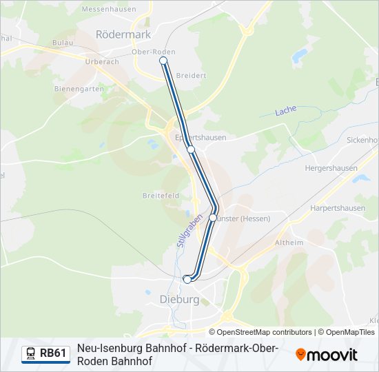 RB61 Train Line Map