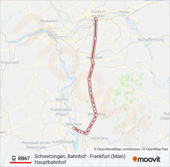 RB67 Train Line Map