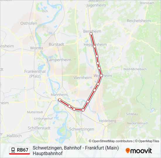 RB67 Train Line Map