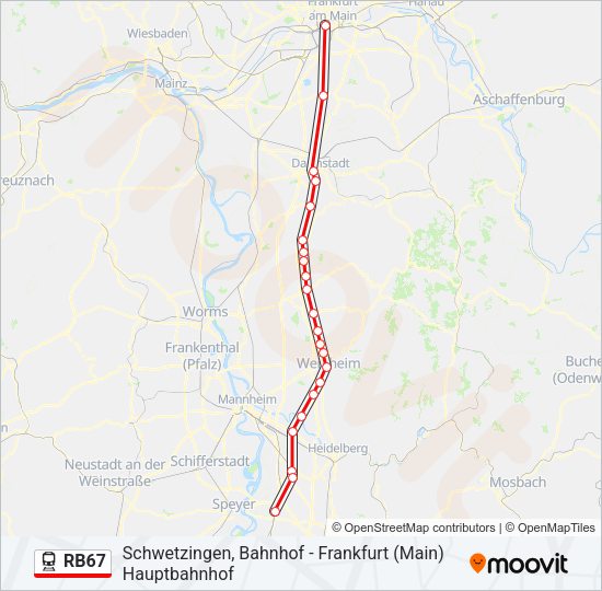RB67 Train Line Map