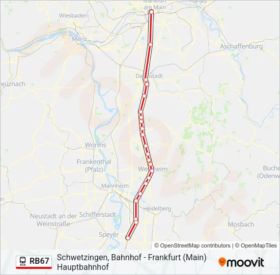 RB67 Train Line Map