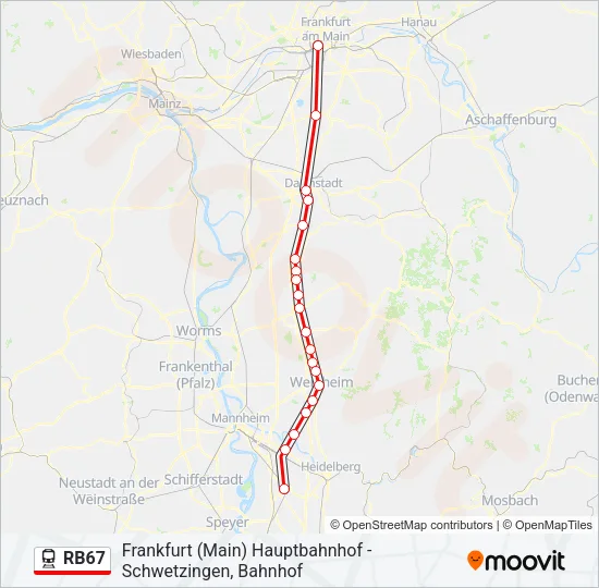 RB67 Train Line Map