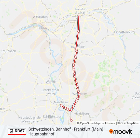 RB67 Train Line Map
