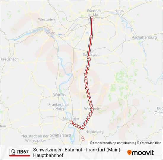RB67 Train Line Map