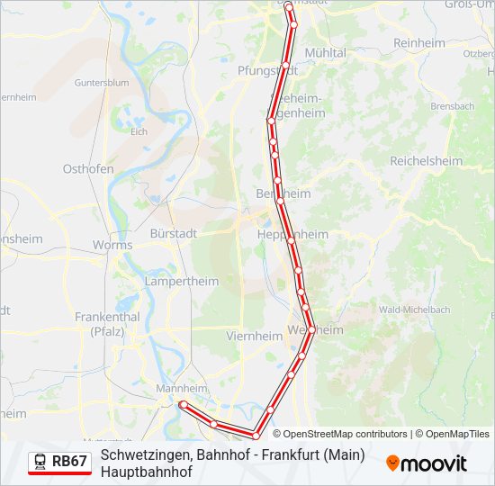 RB67 Train Line Map