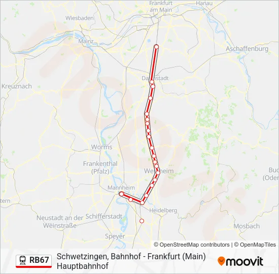 RB67 Train Line Map