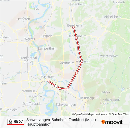 RB67 Train Line Map