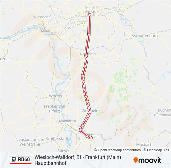RB68 Train Line Map