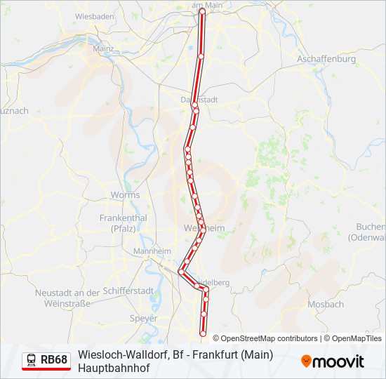 RB68 Train Line Map