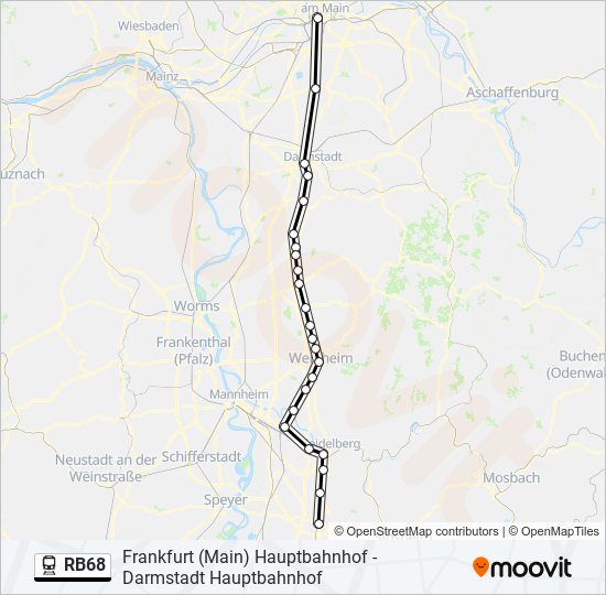 rb68 Route: Fahrpläne, Haltestellen & Karten - Frankfurt (Main) Hauptbahnhof (Aktualisiert)