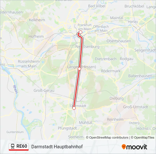 RE60 Train Line Map