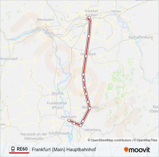 RE60 Train Line Map