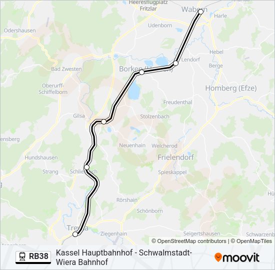 RB38 Train Line Map