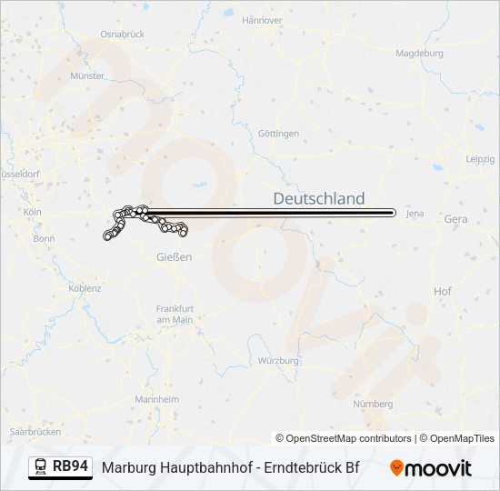 RB94 Train Line Map
