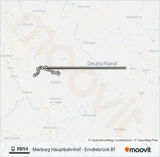RB94 Train Line Map