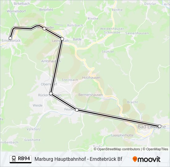 RB94 Train Line Map