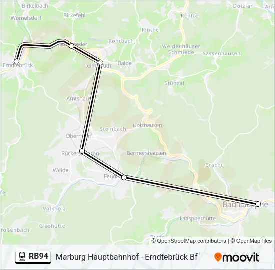 RB94 Train Line Map