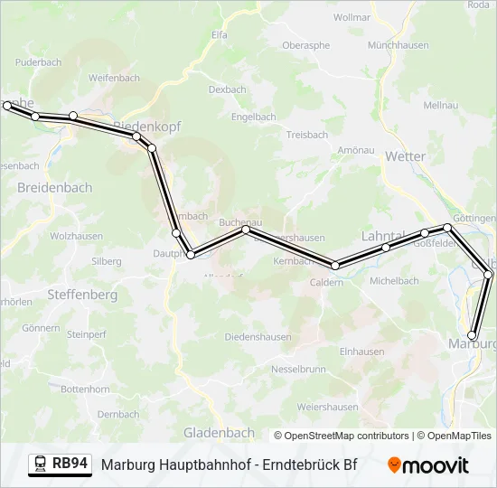 RB94 Train Line Map