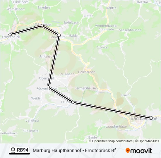 RB94 Train Line Map