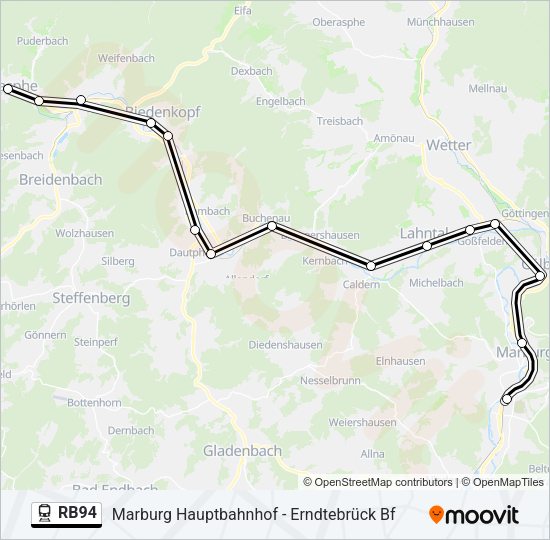 RB94 Train Line Map