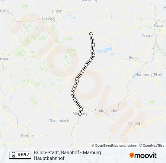 RB97 Train Line Map