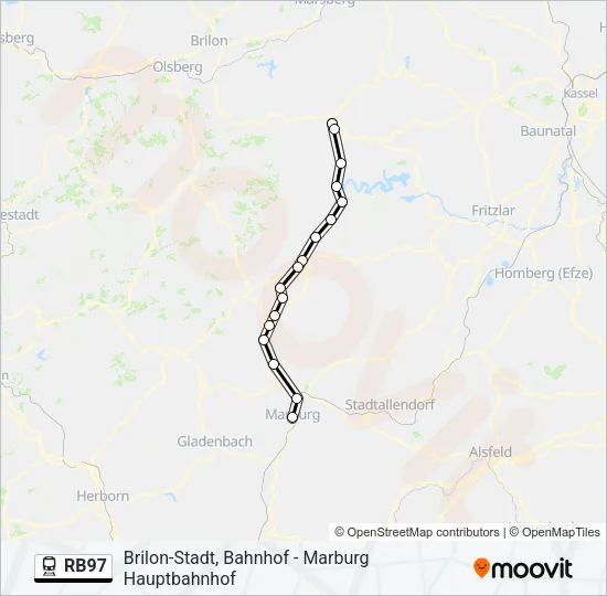RB97 Train Line Map