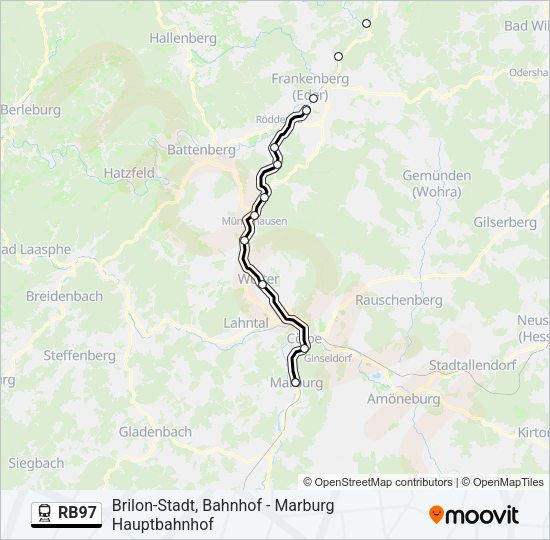RB97 Train Line Map