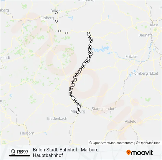 RB97 Train Line Map