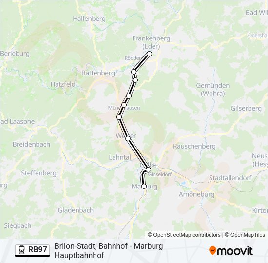 RB97 Train Line Map