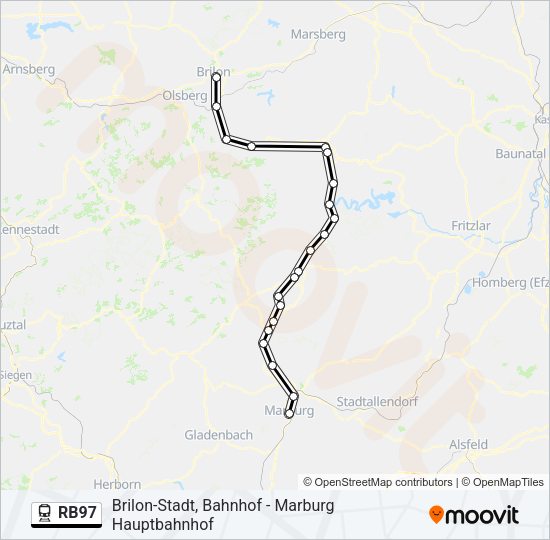 RB97 Train Line Map