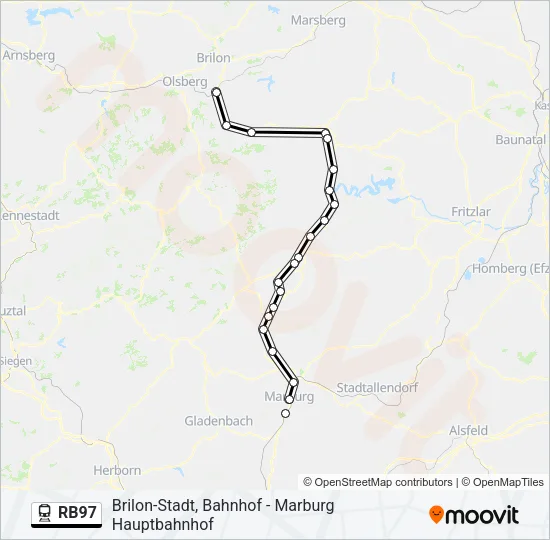 RB97 Train Line Map