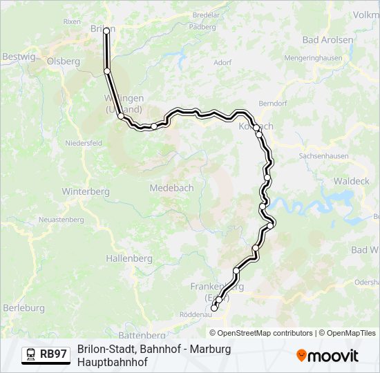 RB97 Train Line Map