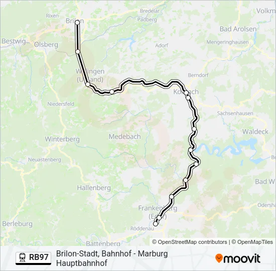 RB97 Train Line Map