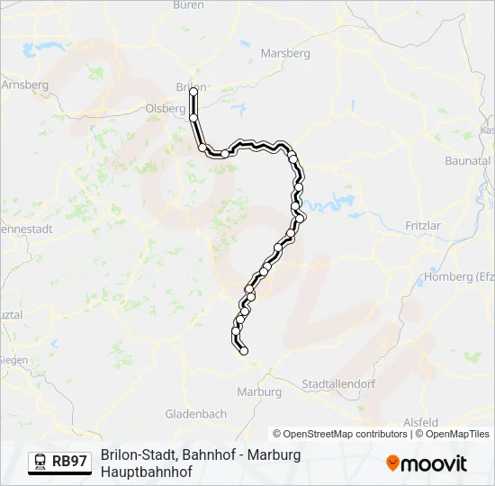 RB97 Train Line Map
