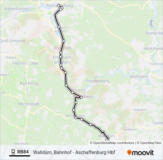 RB84 Train Line Map