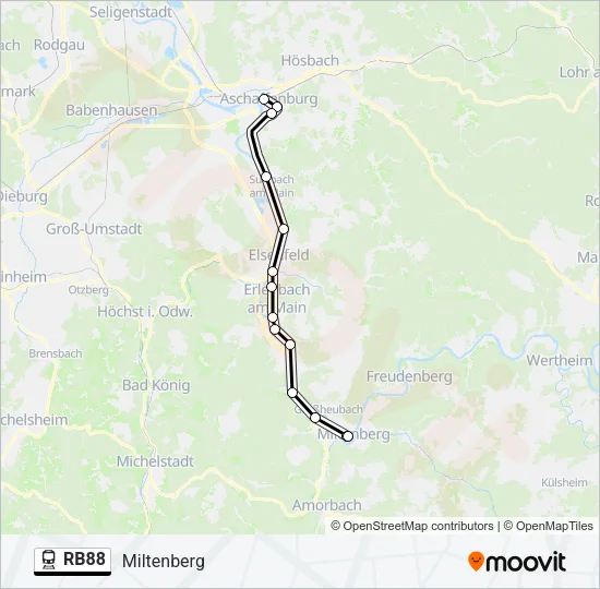RB88 Train Line Map