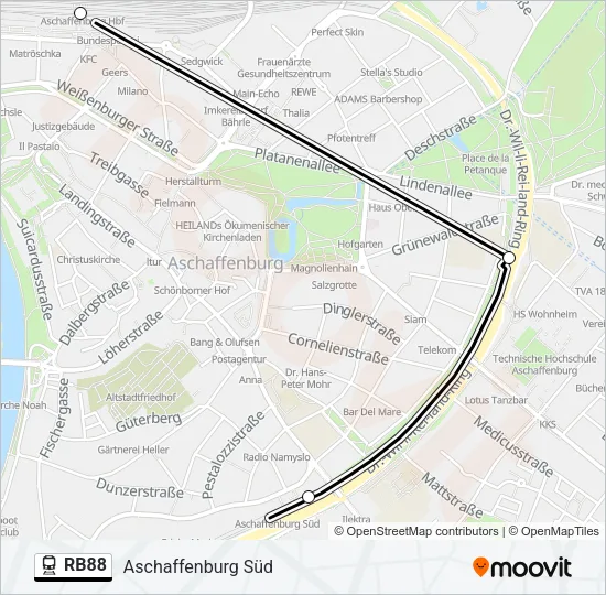 RB88 Train Line Map