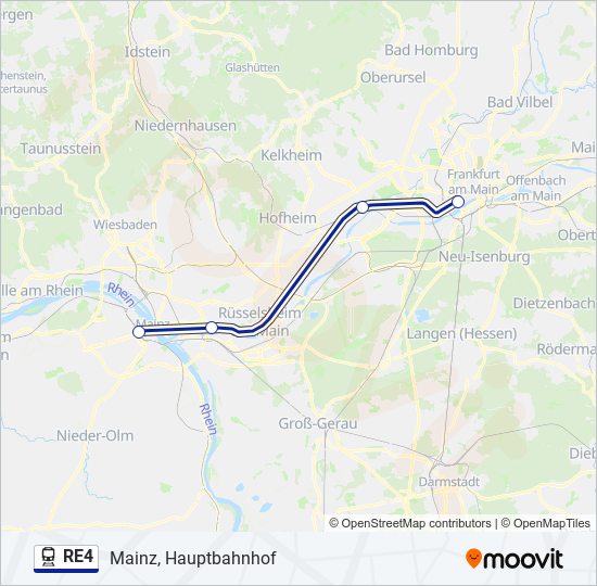 RE4 Train Line Map
