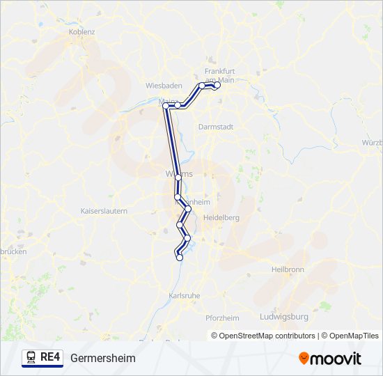 RE4 Train Line Map